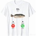 thumbnail image 6 of 【New Arrival】Funny Fish Incoming Call Bass Graphic T-Shirt, Cotton Crew Neck Short Sleeve Tee, Humor Fishing Casual Streetwear Novelty Gift For Angler Fishermen, 6 of 10