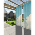 thumbnail image 3 of nqOlkjepod Outdoor Curtains for Patio Waterproof, Teal Blue Sky Outdoor Privacy Panels Grommet, Retro Farmhouse White Clouds Landscape Blackout Outside Curtains for Porch/Cabana 54"x84", 2 Panels, 3 of 8