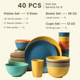 thumbnail image 2 of Juego de vajilla Homienly Premium Wheat Straw, 40 piezas para 8, 2 of 8