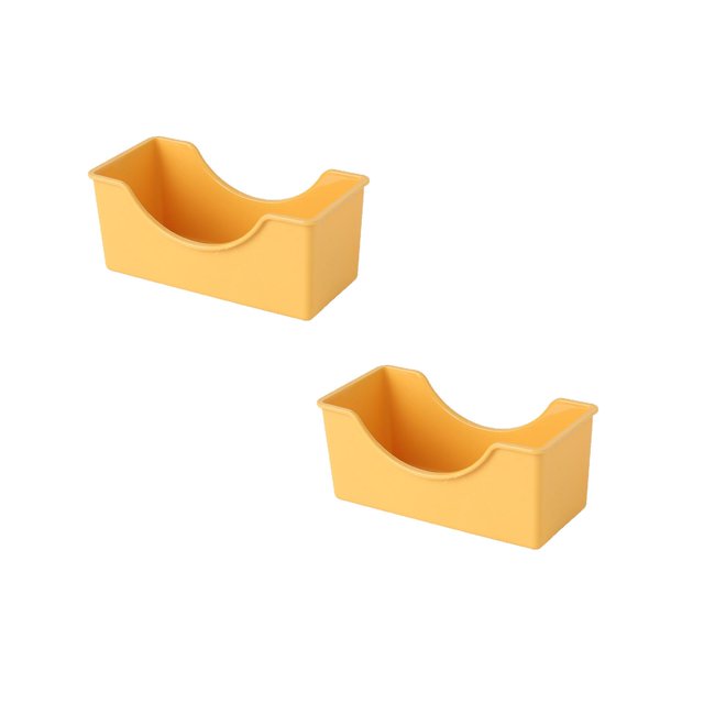 Oleegame 2PC Picnic Trays For Food Macaron Spit Bone Dish Spit Bone Dish Household Snack Small Dish Pickle Dish Plastic Snack Cake Dish Dining Table Garbage Plate Yellow