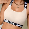 thumbnail image 5 of Hduncf Trendy Sports Bras for Women Back Criss Cross Running Bra Workout Crop Top with Built in Bra High Impact Bralettes Beige XL, 5 of 5