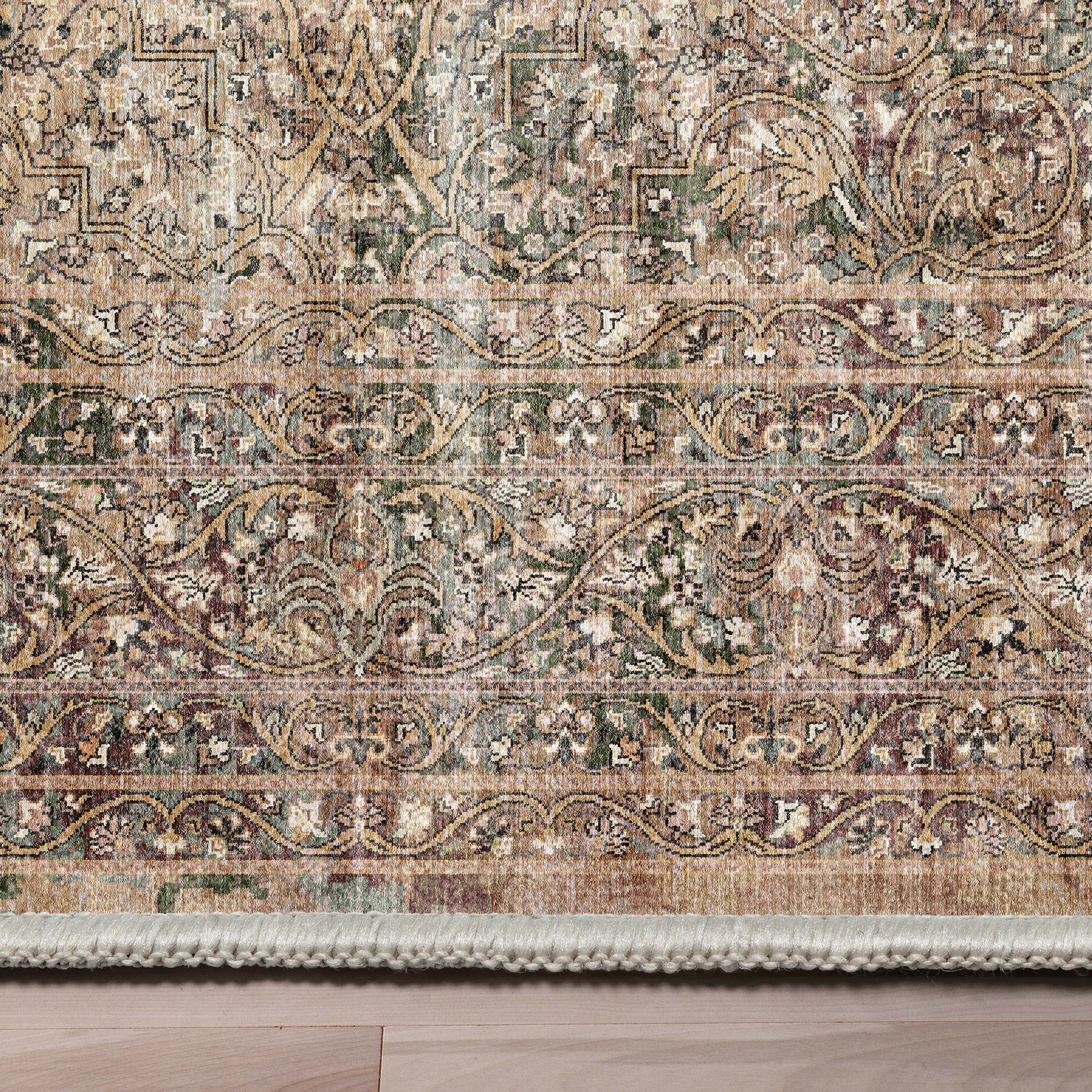 Well Woven Asha Juliette Vintage Oriental Beige 2'3" x 24'9" Runner Rug