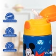 thumbnail image 3 of Magma Life Termo Infantil SipperKid Mickey Mouse 350 ml Acero Inoxidable Popote Flexible Antiderrames Asa Integrada Doble Pared Ideal para Agua Jugos y Escuela, 3 of 8