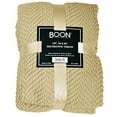 thumbnail image 4 of Home Soft Things Knitted Tweed Throw Blanket, 60" x 80", Light Camel, 4 of 5