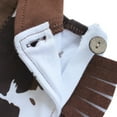 thumbnail image 6 of Kaerm 3pcs Baby Boys Cowboy Suspenders Overalls Hat and Handkerchief Outfits Sets Brown 90, 6 of 7