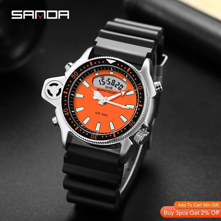 Mens Watches Fashion Casual Sport Quartz Watch Men Military Man