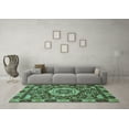 thumbnail image 3 of Ahgly Company Indoor Rectangle Abstract Turquoise Blue Modern Area Rugs, 5' x 8', 3 of 4