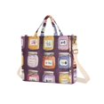 thumbnail image 7 of FORMRS Womens Corduroy Tote Bag Crossbody Shoulder Handbag with Pocket, Purple Jam, 7 of 7