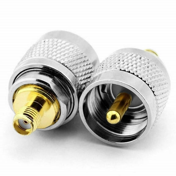 2PCS PL-259 UHF Male Plug to SMA Female Jack RF Adapter Connector Set USA