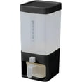 thumbnail image 1 of Large Rice Dispenser, Clear Grain Storage Container with Lid, Moisture Proof Cereal Dispenser Bucket with Measuring Cup, Thickened Rice Barrel BPA-Free for Kitchen Soybean Corn Household (Black), 1 of 8