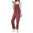 thumbnail image 2 of Genuiskids Women Juniors Cargo Corduroy Overalls Solid Color Sleeveless Straps Bib Pants Spring Autumn Casual Corduroy Jumpsuits for Teen Girls, 2 of 9