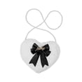 thumbnail image 2 of Adorable bolso de noche de felpa con forma de corazón para mujer, bolso informal para mujer, cómodo para viajes diarios, trabajo, cálido y ligero, , Lazo negro Fernando Monedero de hombro, 2 of 6