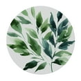 thumbnail image 2 of Nawypu Outdoor Fitted Round Tablecloth Banana Leaves Decorative Watercolor Green Leaves Banana Tree Tropical Plant White, 2 of 7