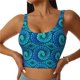 thumbnail image 1 of Fotbe Snake Sujetador Deportivo Largo sin Aros para Mujer con Almohadillas y Soporte Medio, Transpirable y Absorbente, Camiseta Tipo Chaleco o Tank Top-X-Large, 1 of 8