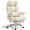 White, variant on zzw Big and Tall Executive Office Chair, Reclining with Footrest, Adjustable High Back Ergonomic Leather Chair, 400lb Capacity