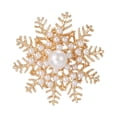 thumbnail image 4 of Broche de nieve, broche de nieve de invierno, regalo de San Valentín, joyería, broche decorativo, broche de solapa para sombrero, Oro, 4 of 8