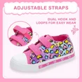 thumbnail image 3 of EUXTERPA Colorful Girls Sneakers Light Up Flashing Shoes Kids Casual Sneakers with Hook and Loop, Toddler Size 7, 3 of 6