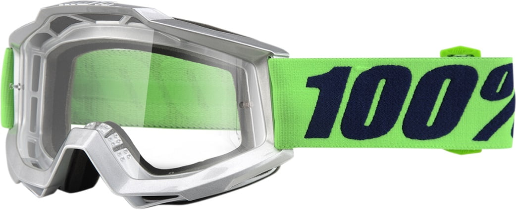100% Accuri Nova 2016 Snow Goggles Green Clear Lens by 100%