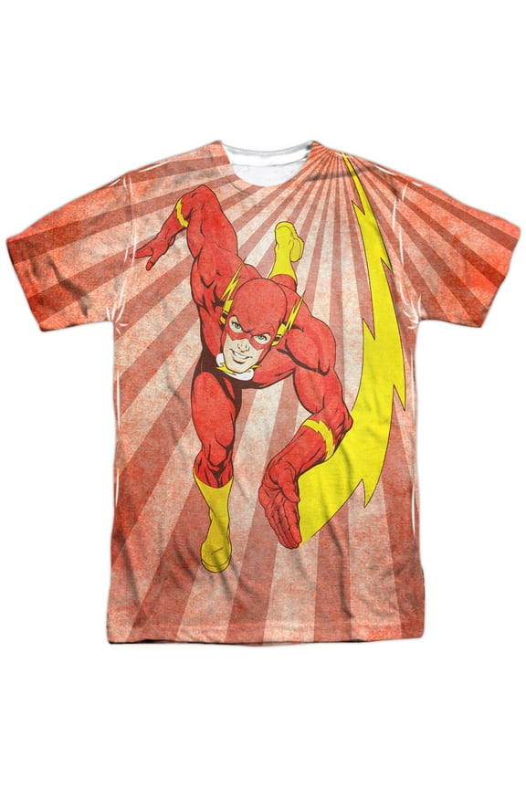 Justice League JLA DC Comics Vintage Style Flash Adult Front Print T-Shirt