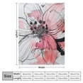 thumbnail image 4 of Fenyluxe Flower Dot Design Silk Screen Print Throw Blanket Flannel Hand/Machine Wash Soft Plush Blankets for All Seasons 50x60in, 4 of 6