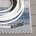 thumbnail image 4 of SAFAVIEH Courtyard Paul Striped Indoor/Outdoor Area Rug, 2' x 3'7", Grey/Navy, 4 of 13