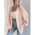 thumbnail image 4 of Women'S Lantern Long Sleeve Cardigan Loose Knitted Jacket Lotus Pink M, 4 of 9
