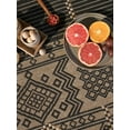 thumbnail image 2 of Furnish My Place Outdoor Collection Geometric Pattern Rug - 5 ft. 3 in. x 7 ft. 6 in. Charcoal, Bohemian Water Proof Carpet for Living Room, Patio, 2 of 7