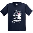 thumbnail image 3 of Inktastic Hunting Girls Hunt Too Only Prettier with Doe and Arrow Youth T-Shirt, 3 of 5