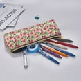thumbnail image 5 of Naloa Rose Flowers Print Leather Pencil Case - Portable Big Capacity Pencil Pouch Organizer Bag Stationery Bag for Work & Office Pencil Pen Case, 5 of 5