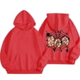 thumbnail image 4 of KAUOD Kids Girls Halloween Fleece Hoodies Cute Pumpkin Graphic Pullover Hoodie Sweatshirts Thick Warm Long Sleeve Tops Clothes, 4 of 6