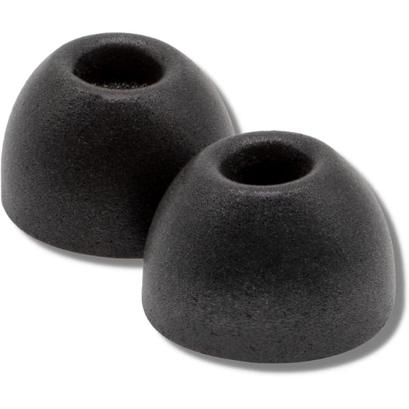 TW-170-A | Memory Foam Replacement Earbud Tips for Bowers & Wilkins, Jabra, SteelSeries, TOZO, Soundcore | Ultimate Comfort, Secure Fit, Superior Noise Isolation | Black, Medium (3 Pairs)
