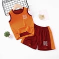 thumbnail image 2 of NIEWTR Toddler Sweatsuit Sets 0-24M 2T 3T 4T 5T Toddler Baby Boys Clothes Set Quick Dry Short Sleeve T-Shirt and Shorts Summer 2 PCS Outfit(B-Red,5-6 Years), 2 of 4
