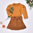 thumbnail image 2 of Vestido Para Niñas, Ropa Para Bebés, Camiseta Con Mangas Abullonadas Para Recién Nacidos, Falda Corta De Una Pieza, Traje De Dos Piezas Odeerbi LM103-4871, 2 of 9