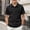 Black, variant on 2026 New Boys Breeze Polo Shirts Short Sleeve V-Neck Textured Knitted Shirts Lightweight Hollow Out Casual Tops(White,13-14 Years)