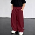 thumbnail image 2 of SJLDQY Boys Baggy Pants Elastic Waist Straight leg Sweatpants for Boys Fall Winter Casual Trousers with Pockets, 2 of 6