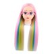 thumbnail image 4 of Cabeza de maniquí de entrenamiento para niños, cabeza de muñeca de práctica de estilismo, modelo de cabeza de muñeca de 25,59 pulgadas con abrazadera Estilo C, 4 of 8