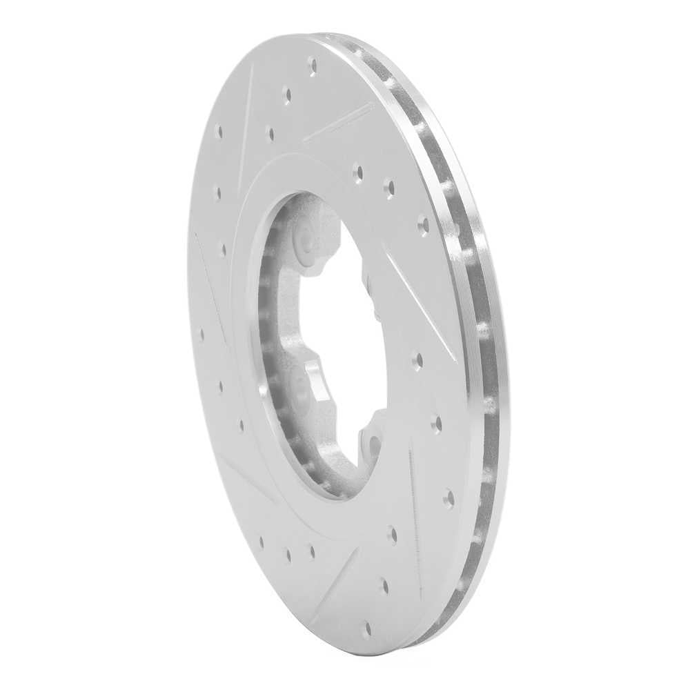 Dynamic Friction Company 631-67008R DFC Brake Rotor - Drilled And Slotted - Silver