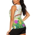 thumbnail image 3 of Balery Plants and Insects Camiseta sin mangas estampada ligera para mujer, tops de entrenamiento sin mangas, camisetas de yoga transpirables de secado rápido.-Small, 3 of 7