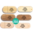 thumbnail image 1 of Unidades flash USB Paintechz Custom Logo Wood de 2 GB (paquete de 200), 1 of 8
