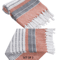 thumbnail image 3 of Hand Woven Cotton Rustic Throw Blankets - All Season Comfort with Tassels (Set of 2, 50x60 inches), 3 of 5