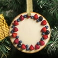 thumbnail image 2 of Berry Cheese Cake Cute Cheesecake with Berries Food Themed Double Sided Ceramic Foodie Novelty Holiday Christmas Xmas Ornament Gift (Flat Printed Design, NOT 3D), 2 of 3
