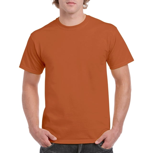 Gildan Mens Heavy Cotton T-Shirt, L, Texas Orange