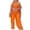 Orange, variant on 2 Piece Sets for Women Casual Plus Size Womens Two Piece Outfits Fall Fashion Women Summer Fashion Colorful Chiffon Casual Printing Set Two Piece Set New & Trending