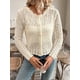 thumbnail image 4 of Jersey tipo cárdigan de punto Urchics para mujer, poliéster, talla XL, color beige, 4 of 5
