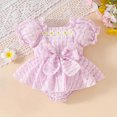 thumbnail image 2 of YABCSAZ Newborn Baby Girl Romper Dress 1st Birthday Outfit Tutu Dress Cake Smash Princess Dress Cute Bow Dresses Bow Bag Fart Jumpsuit Boho Clothes Photo Shoot Infant Baby Outfits Size 12 Months, 2 of 7