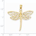 thumbnail image 2 of 14K Yellow Gold Diamond Cut Dragonfly, 2 of 2