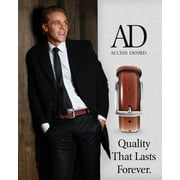 Genuine Leather Dress Belts For Men - Mens Belt For Suits, Jeans, Uniform With Single Prong Buckle - Designed in the USA