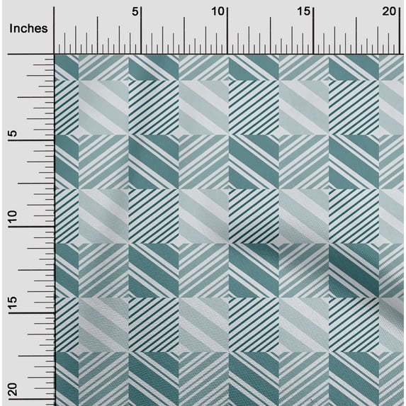 oneOone Cotton Flex Fabric Stripe Geometric Printed Fabric 1 Yard 40 Inch Wide