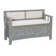thumbnail image 1 of Linon Banc de Rangement en Bois Carlton Gris Vieilli, 1 of 17