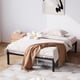 thumbnail image 1 of 14-pulgada tamaño completo-size negra metal marco de cama: con almacenamiento space, high bearing capacity, heavy-duty sturdy mattress foundation, easy to assemble, no box spring required, 1 of 5